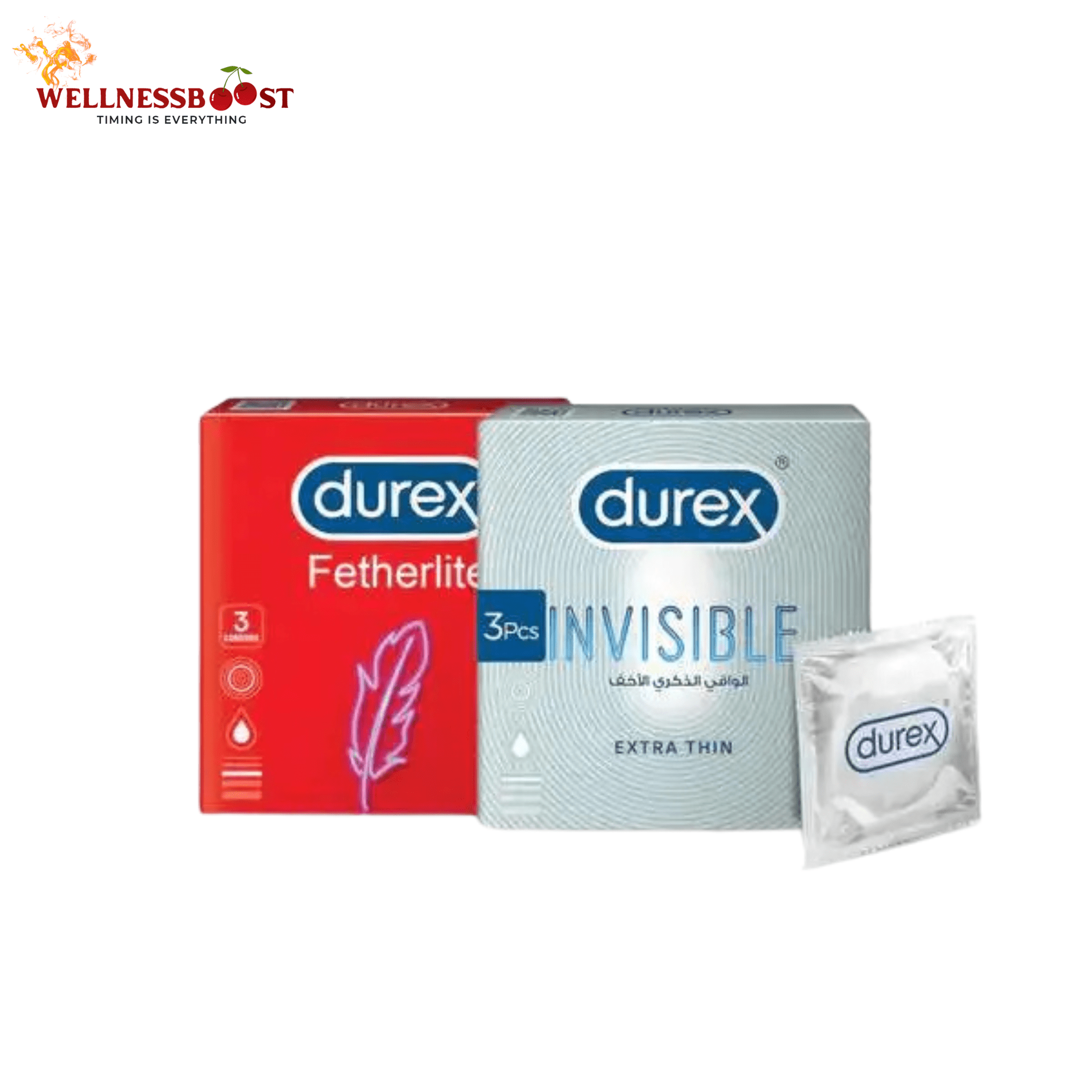 Durex Condoms - Feather Lite 3's + Invisible 3's. Durex Condoms - Feather Lite 3's + Invisible 3's.
